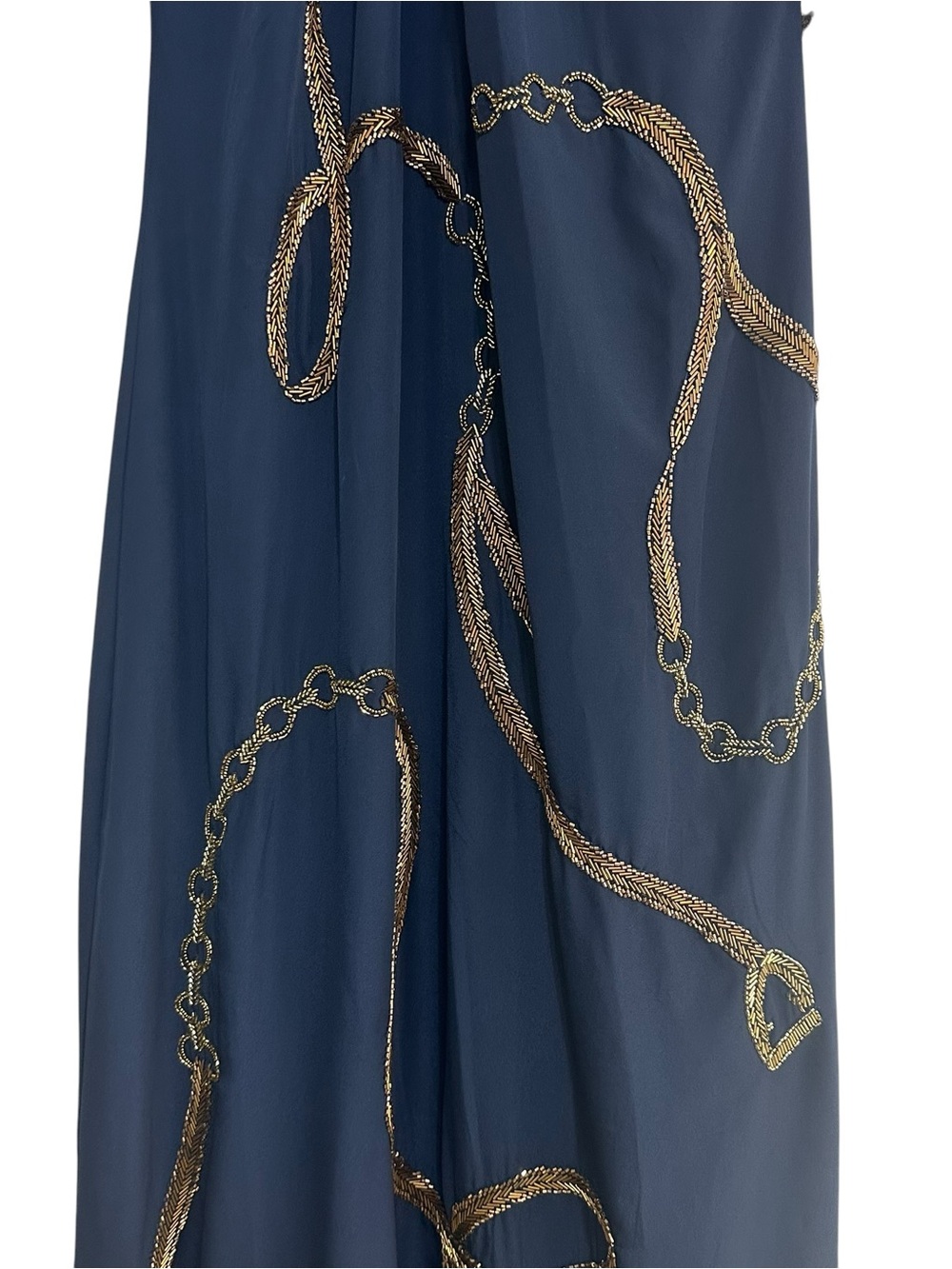 Lauren Ralph Lauren Embellished Sequin Halter Dress, Size 14 Navy Blue - Picture 8 of 12